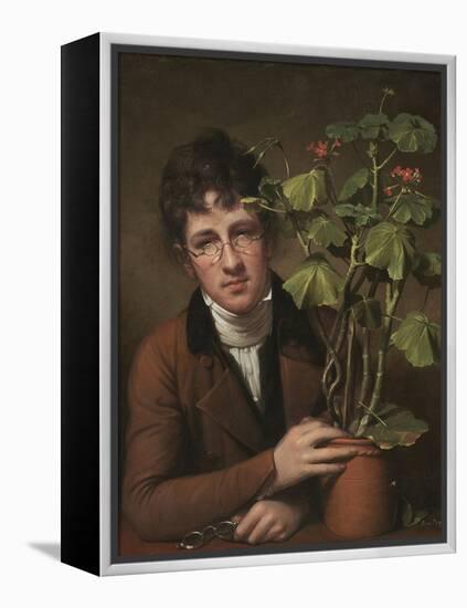 Rubens Peale with a Geranium, 1801-Rembrandt Peale-Framed Premier Image Canvas