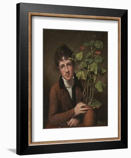 Rubens Peale with a Geranium, 1801-Rembrandt Peale-Framed Art Print