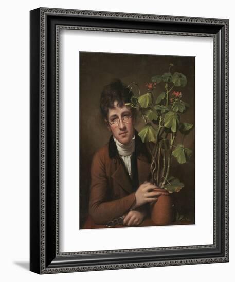 Rubens Peale with a Geranium, 1801-Rembrandt Peale-Framed Art Print