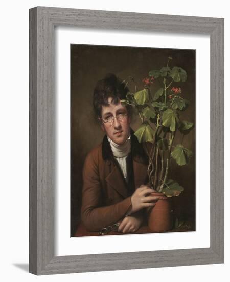 Rubens Peale with a Geranium, 1801-Rembrandt Peale-Framed Art Print