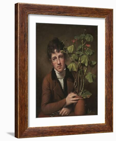 Rubens Peale with a Geranium, 1801-Rembrandt Peale-Framed Art Print