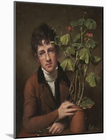 Rubens Peale with a Geranium, 1801-Rembrandt Peale-Mounted Art Print