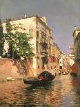 Gondolas on the Grand Canal, the Dogana and Santa Maria della Salute beyond, Venice-Rubens Santoro-Framed Giclee Print