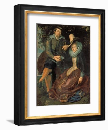 Rubens Und Isabella Brant in a Honeysuckle Bower, about 1609-Peter Paul Rubens-Framed Giclee Print