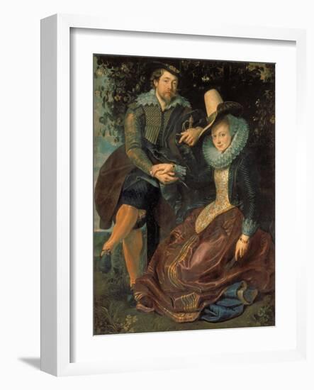 Rubens Und Isabella Brant in a Honeysuckle Bower, about 1609-Peter Paul Rubens-Framed Giclee Print