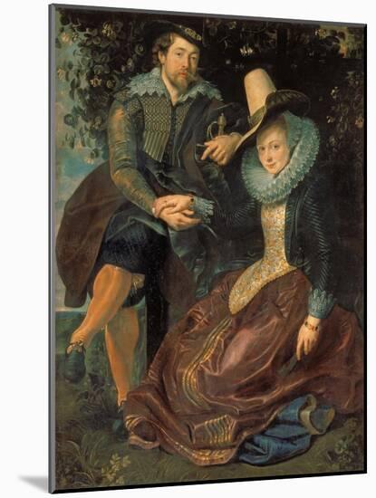 Rubens Und Isabella Brant in a Honeysuckle Bower, about 1609-Peter Paul Rubens-Mounted Giclee Print