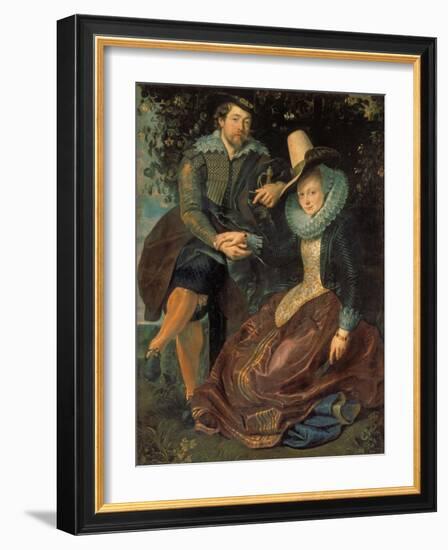 Rubens Und Isabella Brant in a Honeysuckle Bower, about 1609-Peter Paul Rubens-Framed Giclee Print