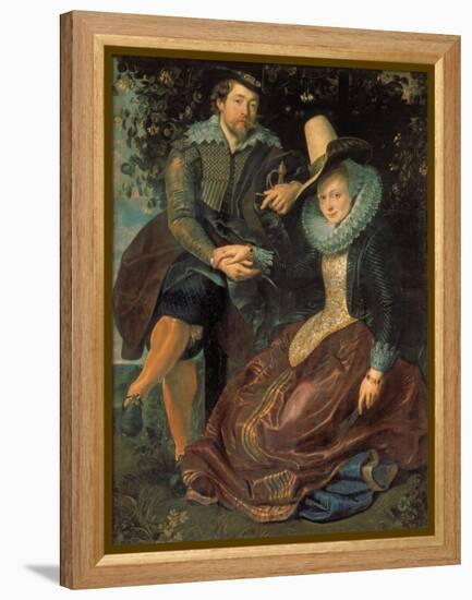 Rubens Und Isabella Brant in a Honeysuckle Bower, about 1609-Peter Paul Rubens-Framed Premier Image Canvas