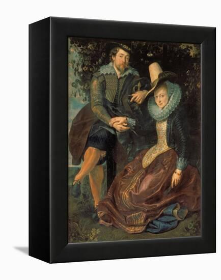 Rubens Und Isabella Brant in a Honeysuckle Bower, about 1609-Peter Paul Rubens-Framed Premier Image Canvas