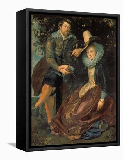 Rubens Und Isabella Brant in a Honeysuckle Bower, about 1609-Peter Paul Rubens-Framed Premier Image Canvas