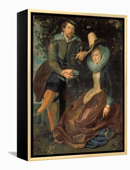 Rubens Und Isabella Brant in a Honeysuckle Bower, about 1609-Peter Paul Rubens-Framed Premier Image Canvas