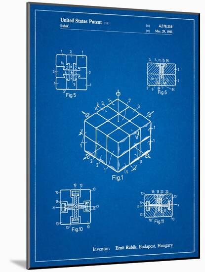 Rubik's Cube Patent-Cole Borders-Mounted Art Print