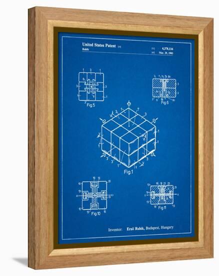 Rubik's Cube Patent-Cole Borders-Framed Stretched Canvas