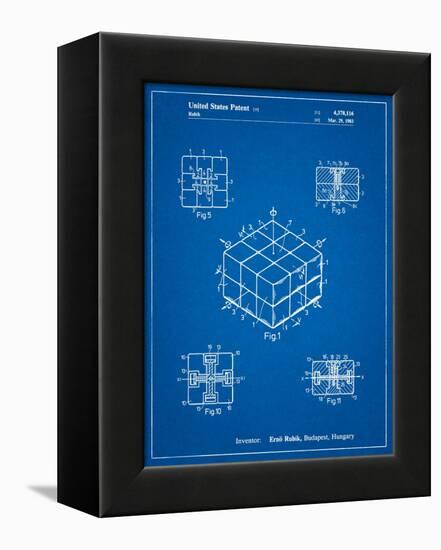 Rubik's Cube Patent-Cole Borders-Framed Stretched Canvas