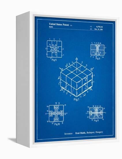 Rubik's Cube Patent-Cole Borders-Framed Stretched Canvas