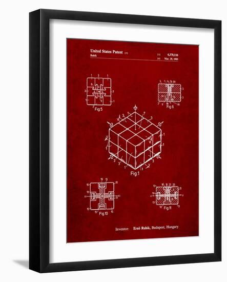 Rubik's Cube Patent-Cole Borders-Framed Art Print