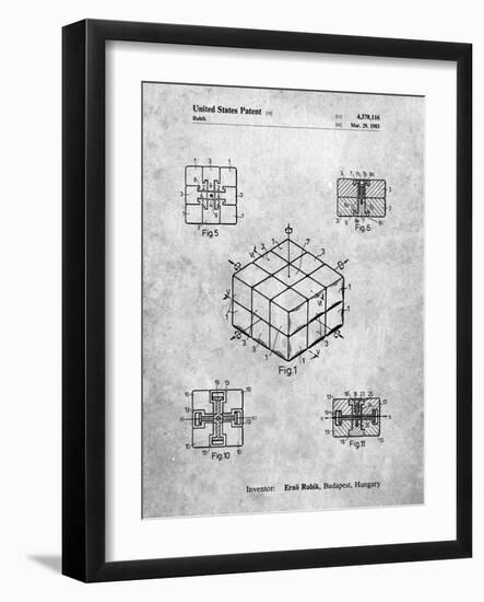 Rubik's Cube Patent-Cole Borders-Framed Art Print