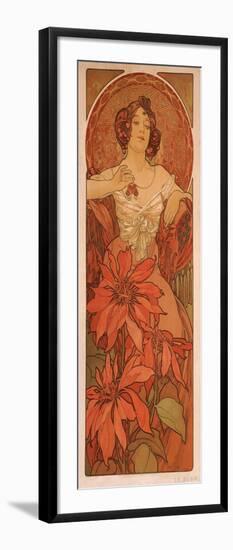 Ruby (From the Series the Gem)-Alphonse Mucha-Framed Giclee Print