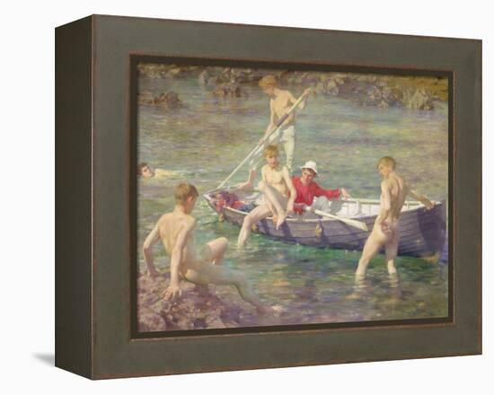 Ruby, Gold and Malachite, 1902-Henry Scott Tuke-Framed Premier Image Canvas