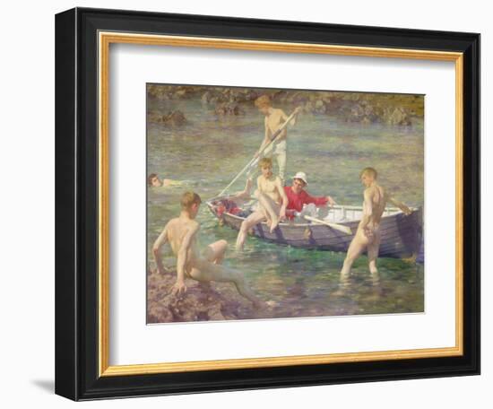 Ruby, Gold and Malachite, 1902-Henry Scott Tuke-Framed Giclee Print