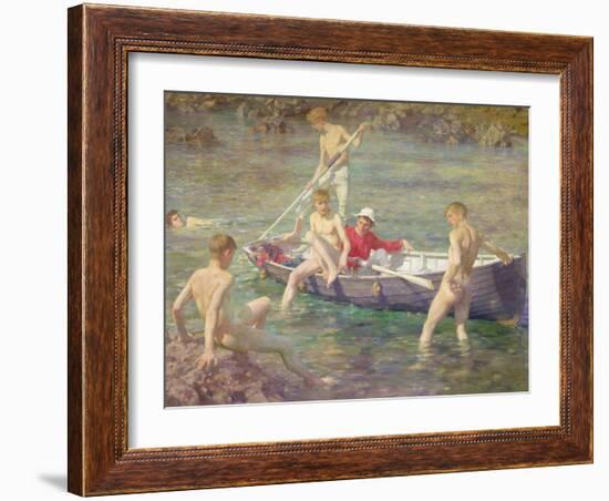 Ruby, Gold and Malachite, 1902-Henry Scott Tuke-Framed Giclee Print