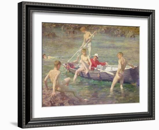 Ruby, Gold and Malachite, 1902-Henry Scott Tuke-Framed Giclee Print