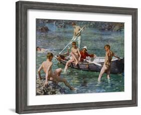 Ruby, Gold and Malachite, 1902-Henry Scott Tuke-Framed Giclee Print