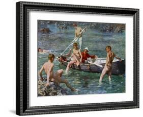 Ruby, Gold and Malachite, 1902-Henry Scott Tuke-Framed Giclee Print