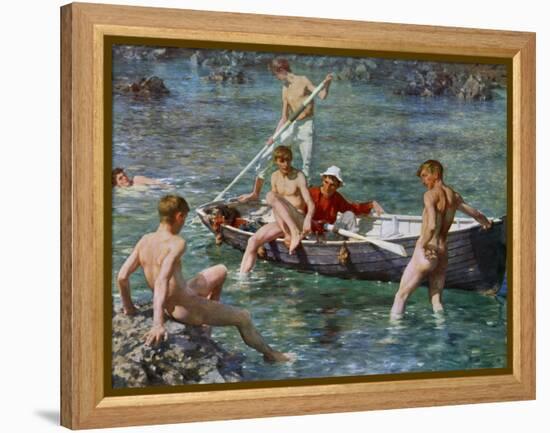 Ruby, Gold and Malachite, 1902-Henry Scott Tuke-Framed Premier Image Canvas