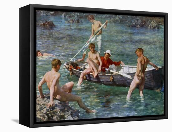 Ruby, Gold and Malachite, 1902-Henry Scott Tuke-Framed Premier Image Canvas