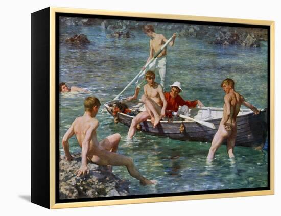 Ruby, Gold and Malachite, 1902-Henry Scott Tuke-Framed Premier Image Canvas