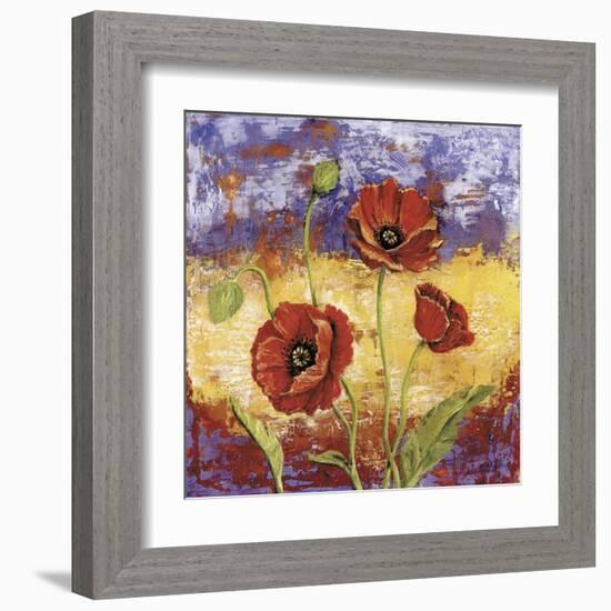 Ruby Red Poppies-Tina Chaden-Framed Art Print