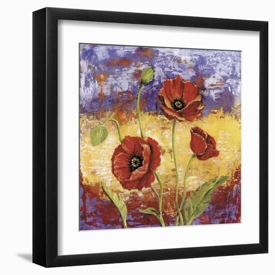 Ruby Red Poppies-Tina Chaden-Framed Art Print