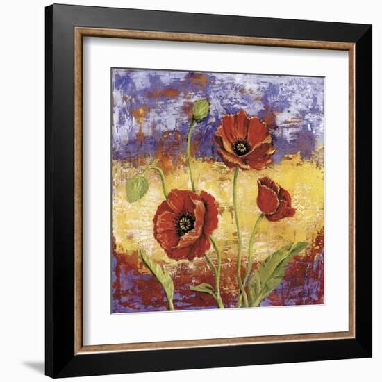 Ruby Red Poppies-Tina Chaden-Framed Art Print