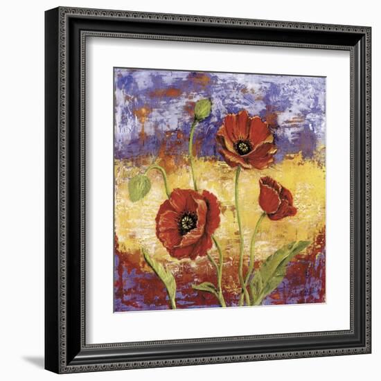 Ruby Red Poppies-Tina Chaden-Framed Art Print