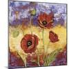 Ruby Red Poppies-Tina Chaden-Mounted Art Print