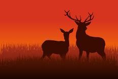 Deer and Doe-Rudall30-Art Print