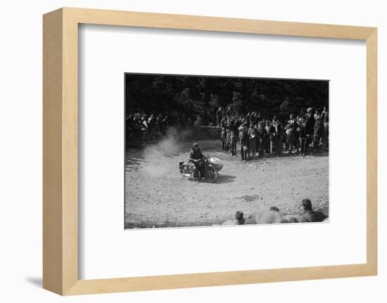 Rudge-Whitworth and sidecar of FV Garratt competing in the MCC Edinburgh Trial, 1930-Bill Brunell-Framed Photographic Print