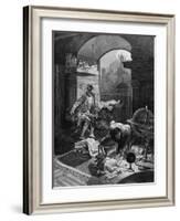 Rudolf II and Astrologer-Alphonse Mucha-Framed Art Print