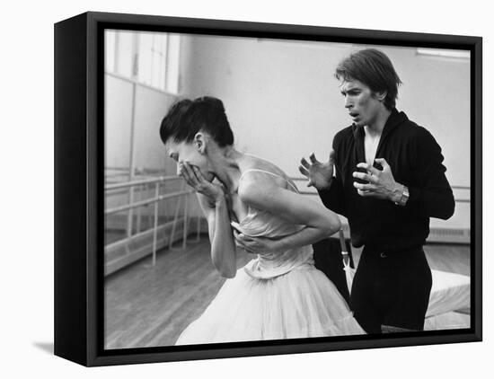 Rudolf Khametovich Nureyev and Margot Fonteyn Rehearsing Marguerite and Armand, England-Anthony Crickmay-Framed Premier Image Canvas