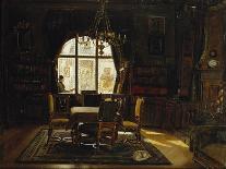 An Interior with a Lady Reading by a Window-Rudolf Konopa-Mounted Giclee Print