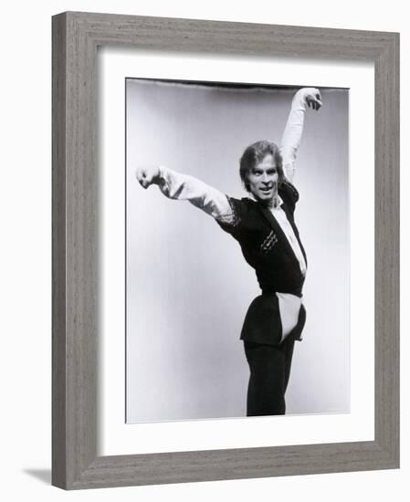 Rudolf Nureyev Rehearsing For a Televised Performance of Gayane-Anthony Crickmay-Framed Photographic Print