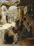 Arabs Conversing in a Village Street-Rudolf Swoboda-Mounted Giclee Print