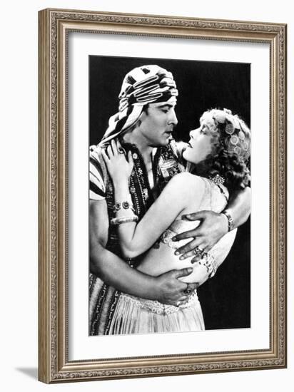 Rudolf Valentino as Ahmed and Vilma Banky as Yasmin in 'son of the Sheik' 1926, C.1930 (B/W Photo)-American Photographer-Framed Giclee Print