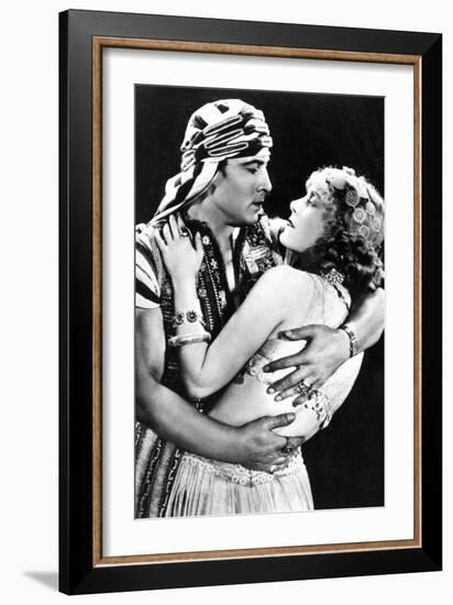 Rudolf Valentino as Ahmed and Vilma Banky as Yasmin in 'son of the Sheik' 1926, C.1930 (B/W Photo)-American Photographer-Framed Giclee Print