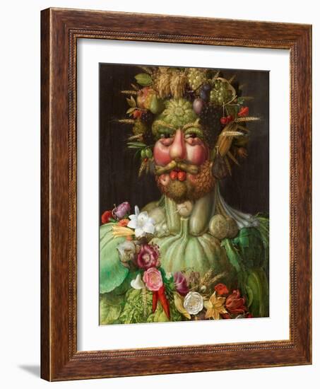 Rudolph II Of Hapbsburg Asvertumnus-Giuseppe Arcimboldo-Framed Art Print