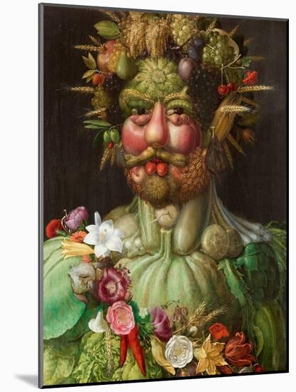 Rudolph II Of Hapbsburg Asvertumnus-Giuseppe Arcimboldo-Mounted Art Print