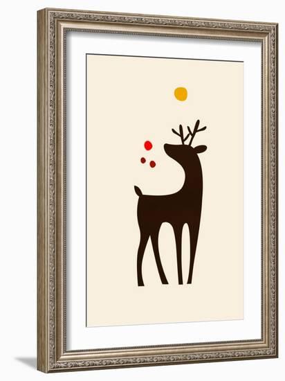 Rudolph Searching for His Nose-Kubistika-Framed Giclee Print