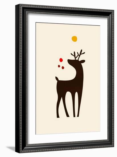 Rudolph Searching for His Nose-Kubistika-Framed Giclee Print