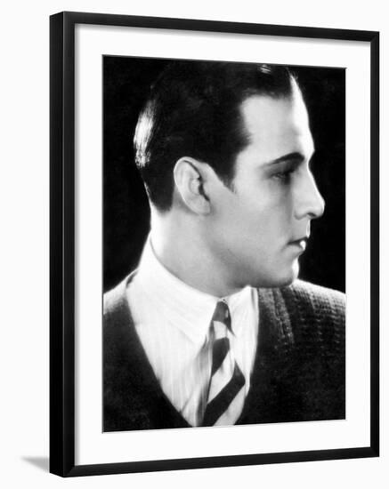 Rudolph Valentino, 1920s--Framed Photo